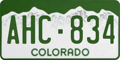 CO license plate AHC834