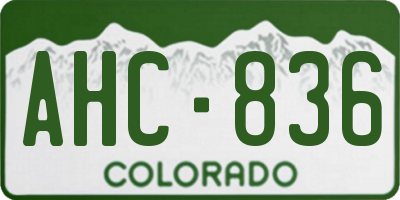 CO license plate AHC836