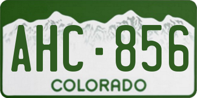CO license plate AHC856
