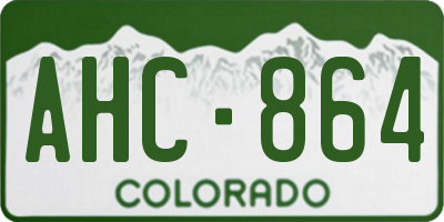 CO license plate AHC864