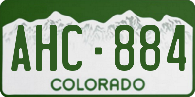 CO license plate AHC884