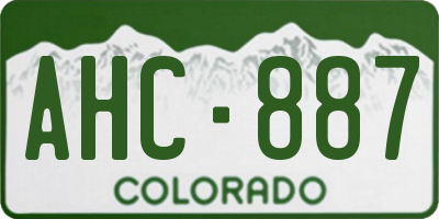 CO license plate AHC887