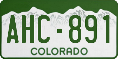 CO license plate AHC891