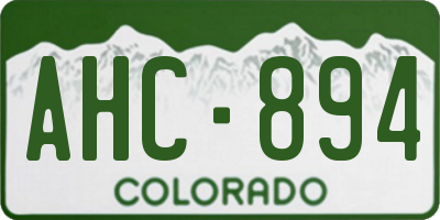 CO license plate AHC894