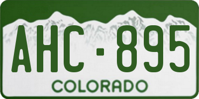 CO license plate AHC895
