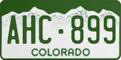 CO license plate AHC899