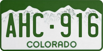CO license plate AHC916