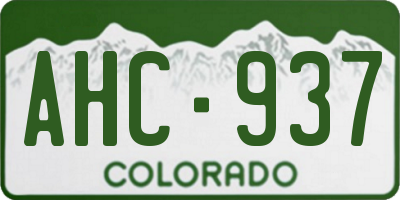 CO license plate AHC937
