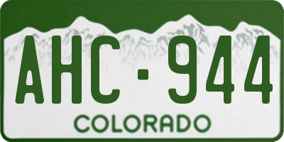 CO license plate AHC944