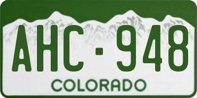 CO license plate AHC948