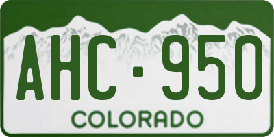 CO license plate AHC950
