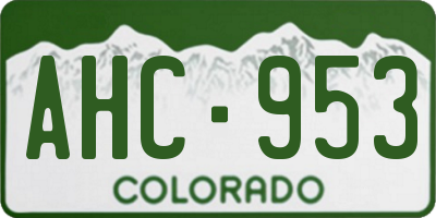 CO license plate AHC953
