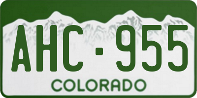 CO license plate AHC955