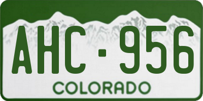 CO license plate AHC956