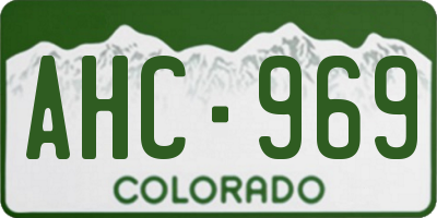 CO license plate AHC969