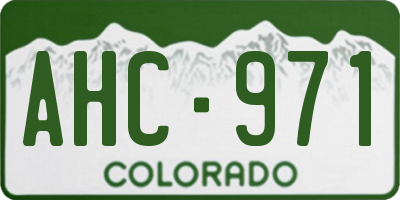 CO license plate AHC971