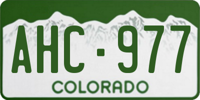 CO license plate AHC977