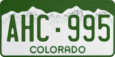CO license plate AHC995