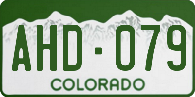 CO license plate AHD079