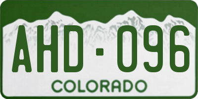 CO license plate AHD096