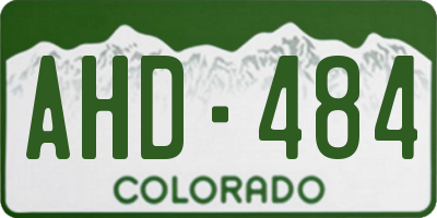 CO license plate AHD484