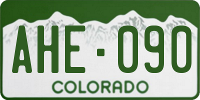 CO license plate AHE090