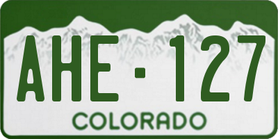 CO license plate AHE127