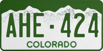 CO license plate AHE424