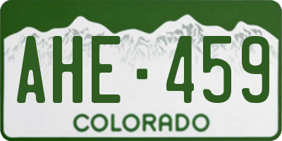 CO license plate AHE459
