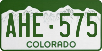 CO license plate AHE575