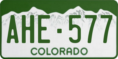 CO license plate AHE577