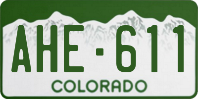 CO license plate AHE611