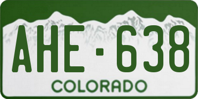 CO license plate AHE638
