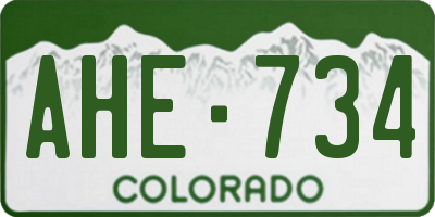 CO license plate AHE734