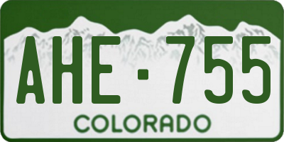 CO license plate AHE755