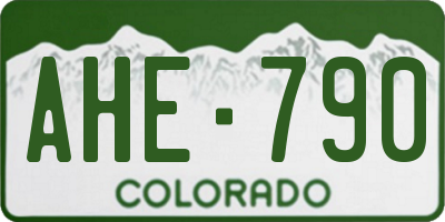 CO license plate AHE790