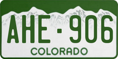 CO license plate AHE906