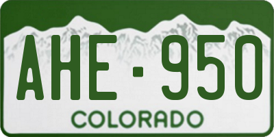 CO license plate AHE950