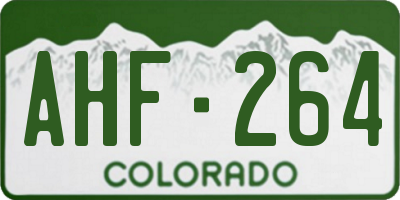 CO license plate AHF264