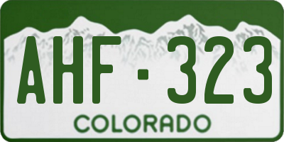CO license plate AHF323