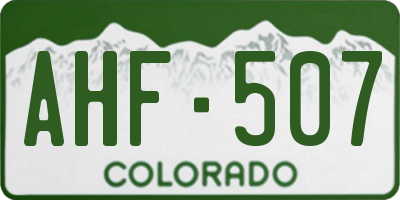 CO license plate AHF507