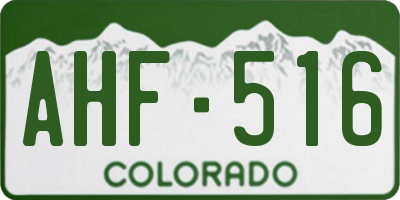 CO license plate AHF516