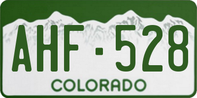 CO license plate AHF528