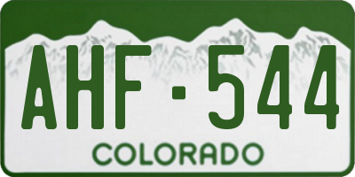 CO license plate AHF544