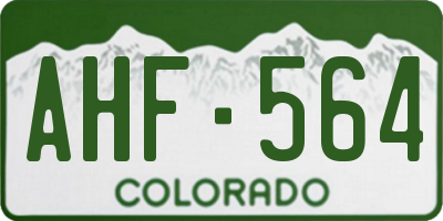 CO license plate AHF564