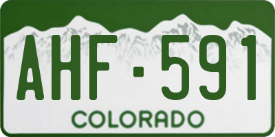 CO license plate AHF591