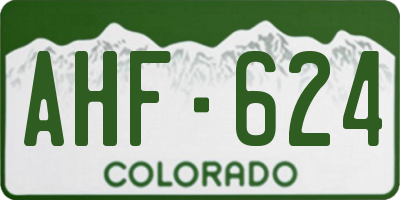 CO license plate AHF624