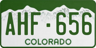 CO license plate AHF656