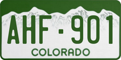 CO license plate AHF901