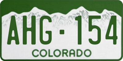 CO license plate AHG154